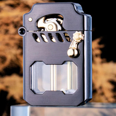 מצית מכאני עם מיכל שקוף