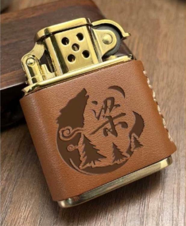 מצית חריטה אישית עור